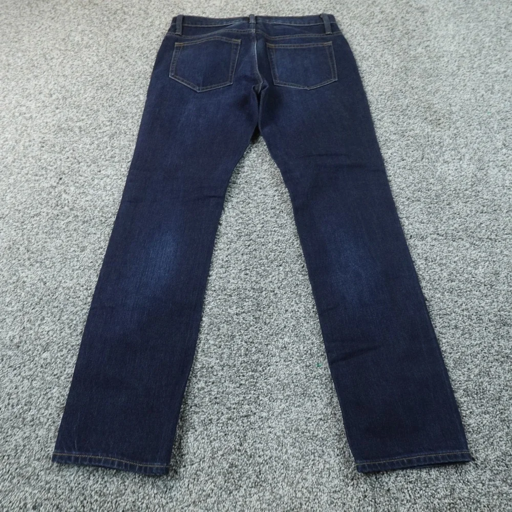J Crew  Jeans Mens 31X30 Dark Blue Denim Pants Slim Straight Stretch Flex Preppy